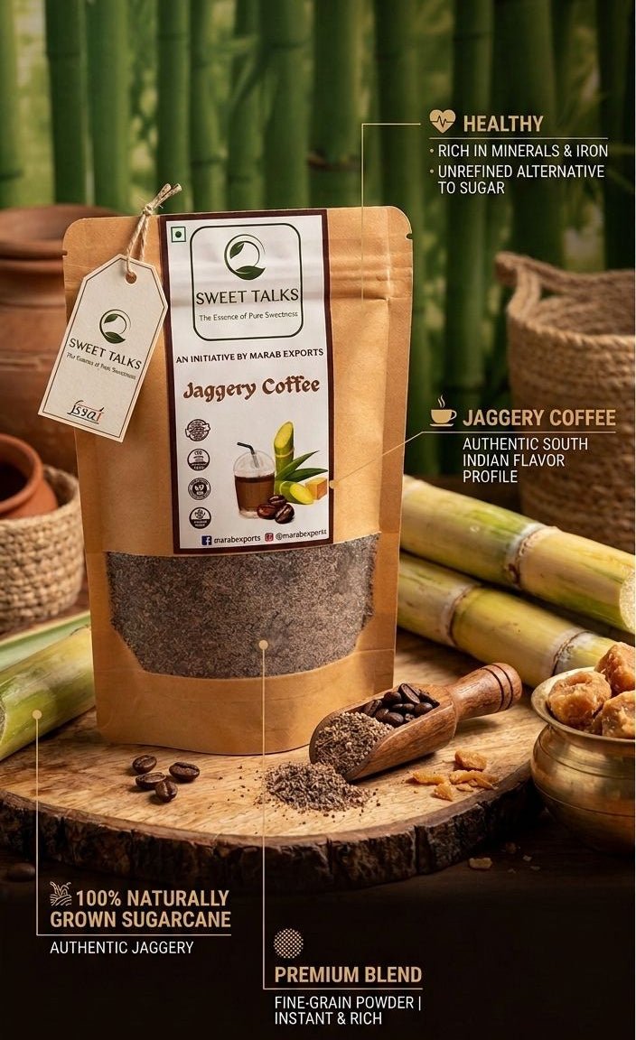 Jaggery Coffee - Marab Exports I Sweet Talks