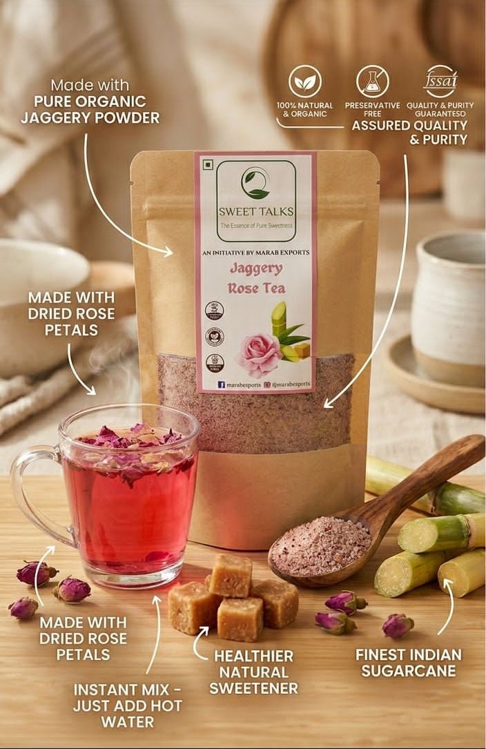 Jaggery Rose Tea - Marab Exports I Sweet Talks