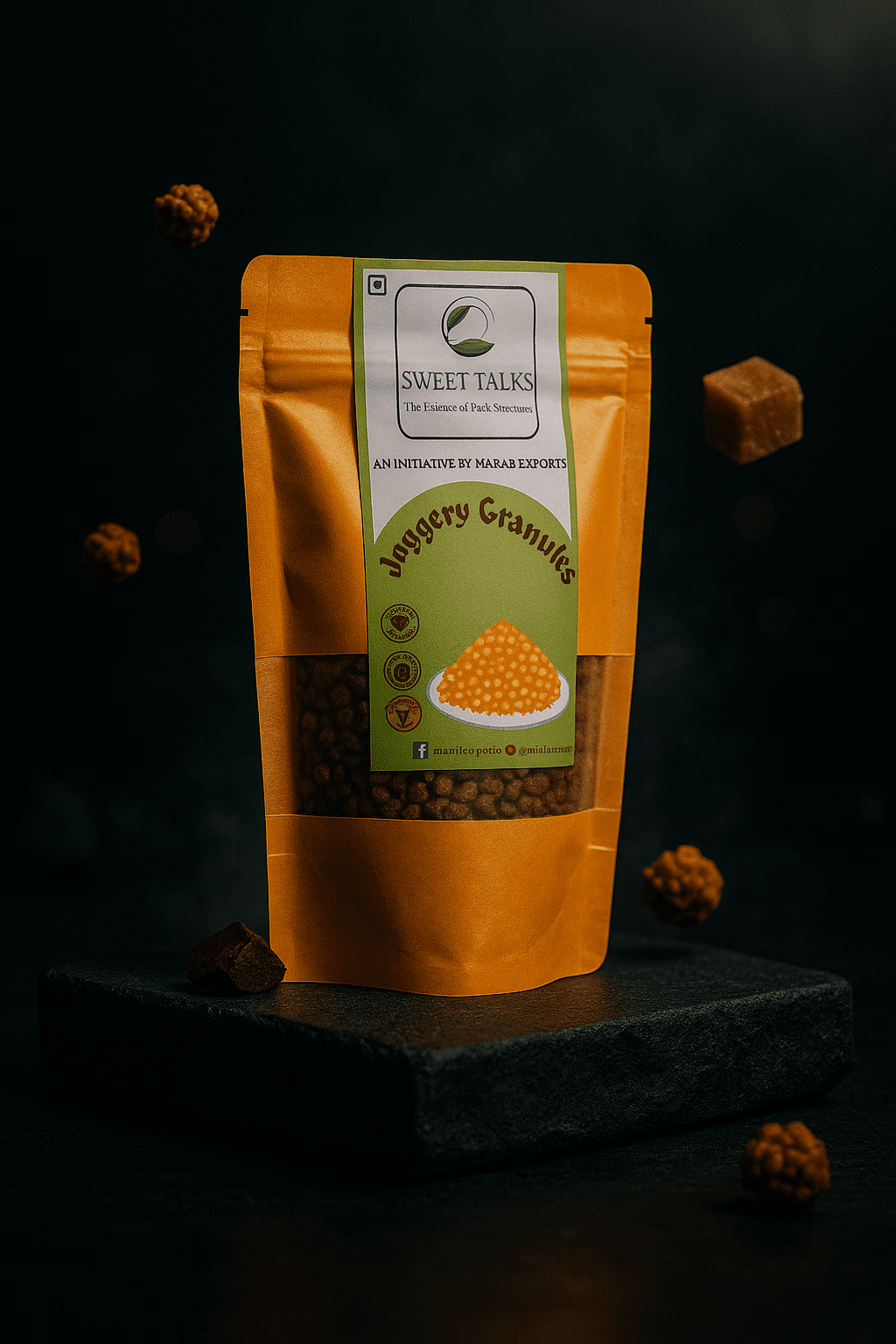 Organic Jaggery Granules - Marab Exports I Sweet Talks